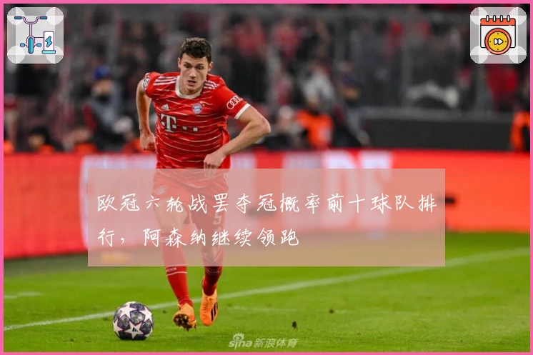 欧冠六轮战罢夺冠概率前十球队排行，阿森纳继续领跑